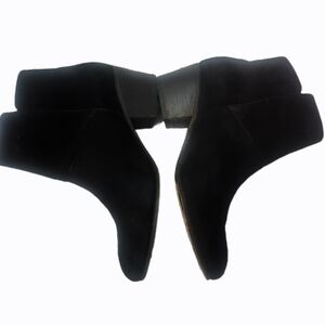 Coach Priscilla Black Tassel Suede Ankle Boots